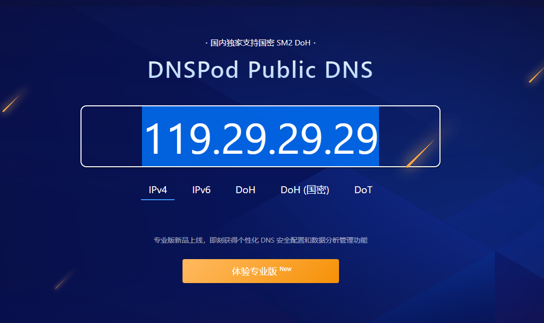 DNSPod Public DNS 专业版